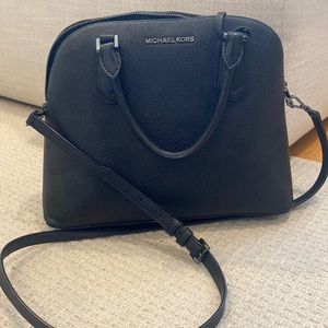 Michael Kors Black Matte Leather Bag